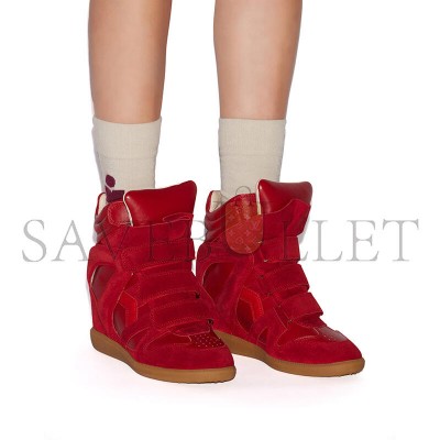 ISABEL MARANT BEKETT LEATHER WEDGE SNEAKERS BK0010FAC1E02S70RD ISABEL MARANT BEKETT LEATHER WEDGE SNEAKERS BK0010FAC1E02S70RD